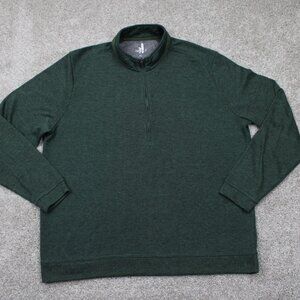 johnnie-O Dark Green Quarter-Zip Sweatshirt